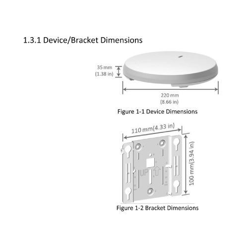 Hikvision 1200M Wi-Fi 5 Ceiling Wireless Access Point DS-3WAP522-SI - 2