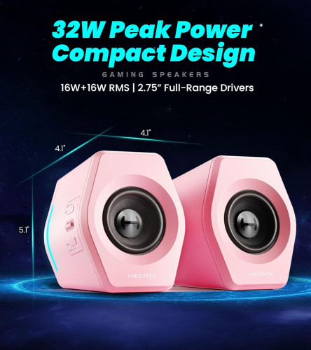 Edifier HECATE G2000 Bluetooth Gaming Speaker, Pink - 2