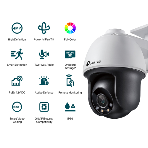 TP-Link VIGI C540 4MP Outdoor Full-Color Pan Tilt Network Camera / Хөдөлгөөнт Гадаа Хяналтын Камер / - 2