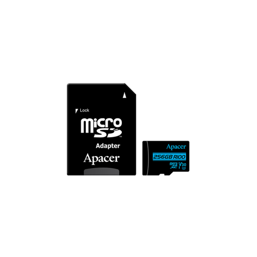 Apacer 256GB R100 UHS-I U3 80MB/s Micro SD Memory Card /AP256GMCSX10U8-R/ - 2