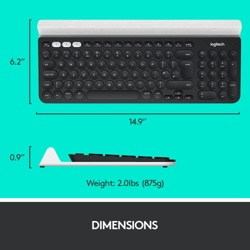 Logitech K780 Multi-Device Wireless Keyboard, Black - 3