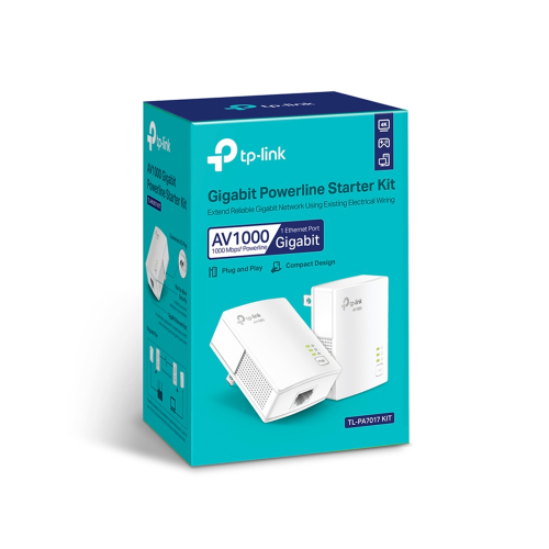 TP-Link PA7017 KIT AV1000 Gigabit Powerline Starter Kit - 2