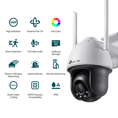 TP-Link VIGI C540-W 4MP Outdoor Full-Color Wi-Fi Pan Tilt Network Camera / Хөдөлгөөнт Гадаа Хяналтын Камер / - 2