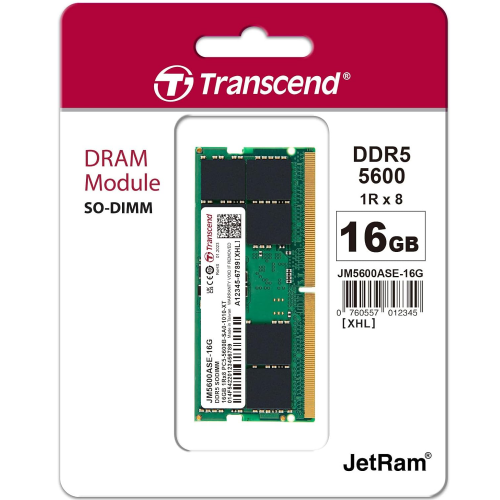 Transcend DDR5 16GB JetRam 5600MHz SODIMM Notebook Memory /JM5600ASE-16G/ - 2