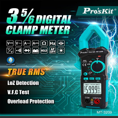 ProsKit MT-3209 3-5/6 Digital Clamp Multimeter - 3