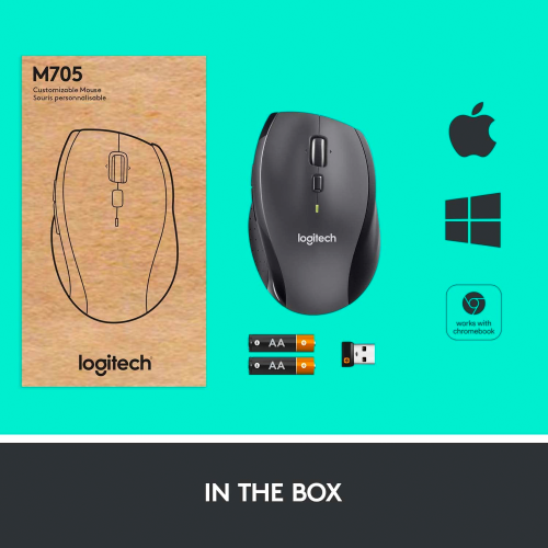 Logitech M705 Marathon Wireless Mouse - 5