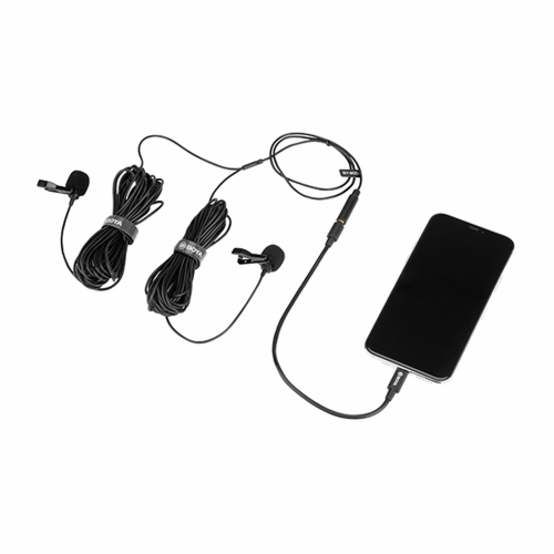 BOYA BY-M2D Digital Dual Omnidirectional Lavalier Microphone for iOS Devices / Микрофон / - 3