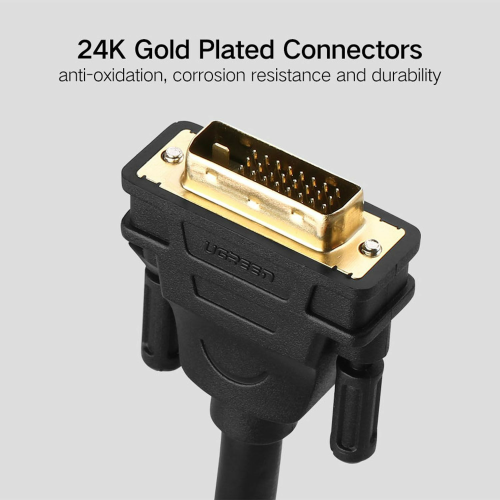 UGREEN DVI (24+1) Male to Male Cable Gold Plated 2m (11604) - 4