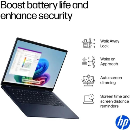 HP OmniBook X Flip 2-in-1 Laptop 14-FM0065TU Intel Core Ultra 7-256V, 16GB LPDDR5x RAM, 512GB PCIe Gen4 NVMe M.2 SSD, Intel Arc 140V Graphics, 14-inch 2K IPS Multi-Touch, Win11 Home, Meteor Silver Aluminum - 7