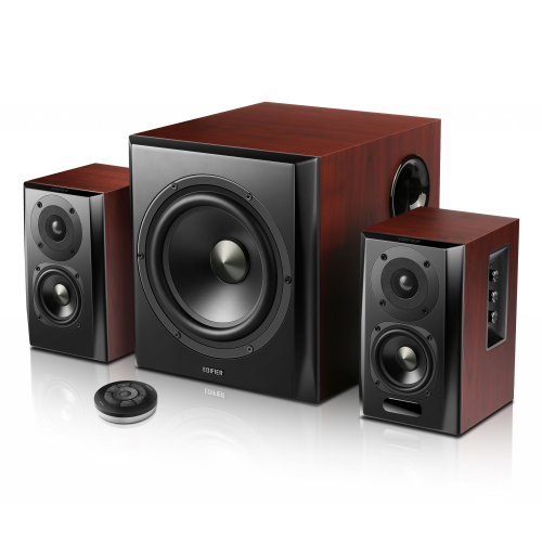 Edifier S350DB 2.1-Channel Bluetooth Speaker System, Brown - 2