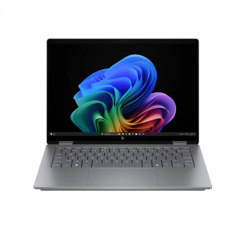 HP OmniBook X Flip 2-in-1 Laptop 14-FM0098TU Next Gen AI Intel Core Ultra 5 226V, DDR5 16GB LPDDR5x RAM, 512GB PCIe Gen4 NVMe M.2 SSD, Intel Arc 130V Graphics, 14-inch 2K Antiglare Multi-Touch, Win11 Home, Meteor Silver Aluminum - 1