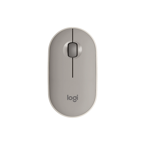 Logitech M350 Pebble Silent Wireless Mouse with Bluetooth, Sand