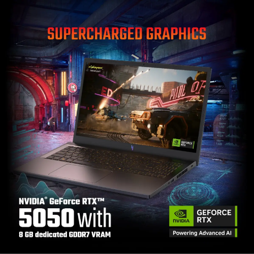 Acer Nitro V 15 ANV15-52-71D6 Intel Core i7-13620H, DDR4 16GB RAM, 512GB PCIe NVMe SSD, NV RTX5050 8GB, 15.6-inch 165Hz IPS FHD, Win11 Home, Black - 7