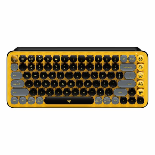 Logitech POP Keys Wireless Bluetooth Mechanical Keyboard, Blast Yellow