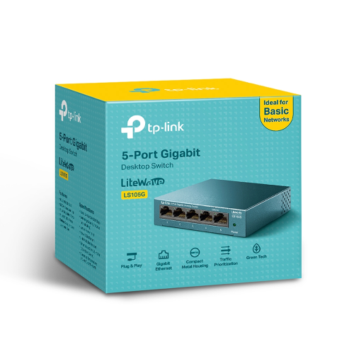 TP-Link LS105G 5-Port Gigabit Desktop Network Switch / Свич салаалагч , Сүлжээний Төхөөрөмж / - 4