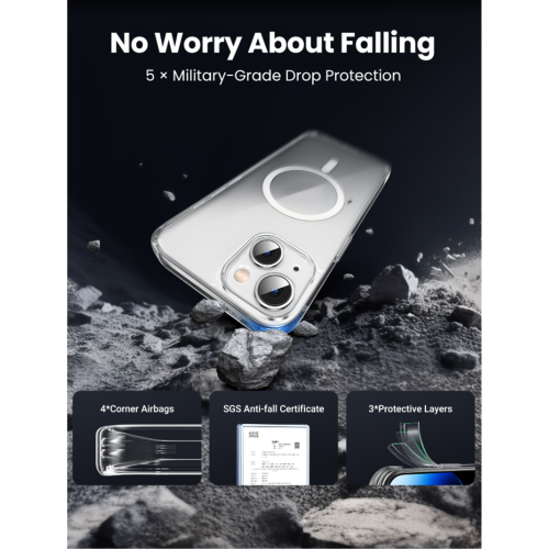 UGREEN Clear Magnetic Protective Case for iPhone 15 (25396) - 2