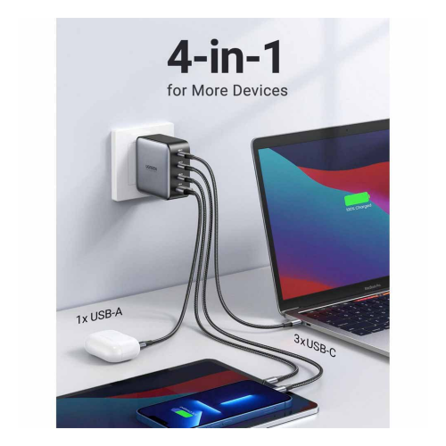UGREEN USB-A + 3*USB-C 100W GaN Fast Charger (40747) - 2