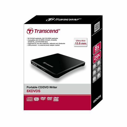Transcend 8K Extra Slim Portable DVD Writer, Black /TS8XDVDS-K/ - 4