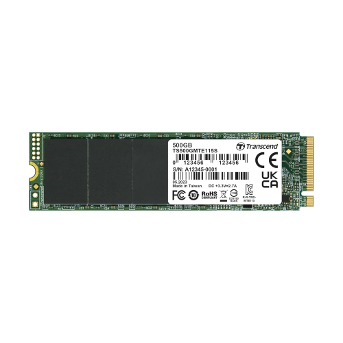 Transcend 500GB 115S NVMe PCIe Gen3x4 M.2 2280 Internal SSD /TS500GMTE115S/