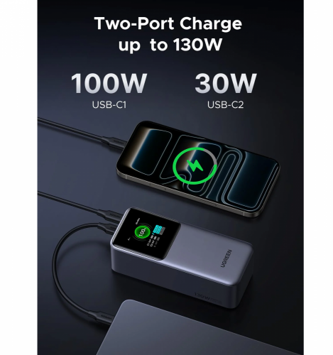 UGREEN 130W 20000mAh Nexode Power Bank (35524B) - 4