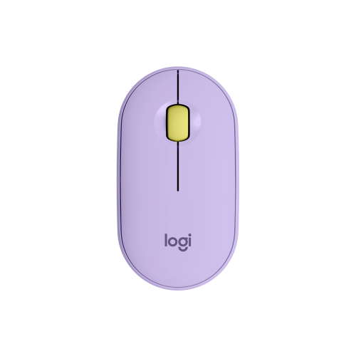 Logitech M350 Pebble Silent Wireless Mouse with Bluetooth, Purple