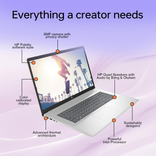 HP Laptop 15-fd0517TU Intel i5-1334U, DDR4 16GB 3200MHz RAM, 512GB PCIe NVMe M.2 SSD, Intel Iris Xe, 15.6-inch FHD Antiglare, Win11 Home, Moon Light Blue - 6