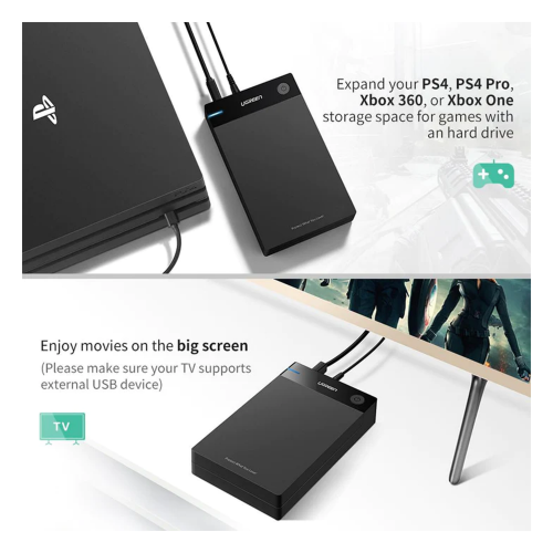 UGREEN USB 3.0 to SATA 3.5 inch Hard Drive Enclosure (50422) - 3