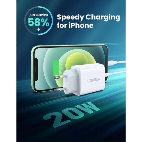 UGREEN USB-C Power Charger Adapter with PD 20W (60450) - 3