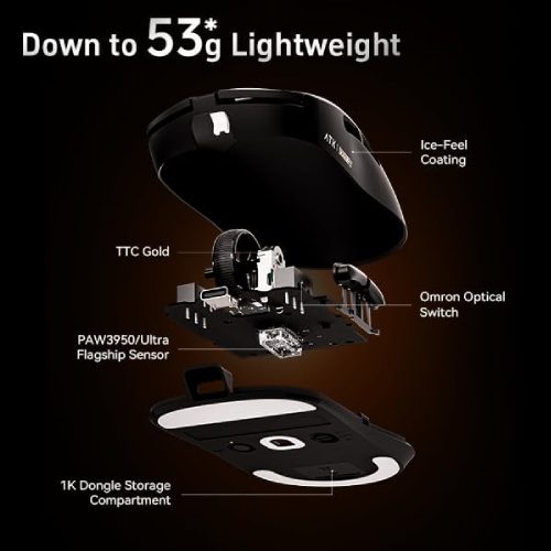 ATK A9 PLUS Wireless Gaming Mouse, White - 2