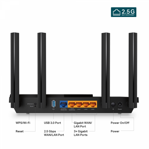 TP-Link Archer AX55 Pro AX3000 Dual-Band Gigabit Wi-Fi 6 Router with 2.5G Port - 2