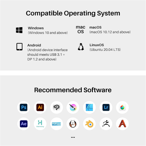 Huion Kamvas 13 (Gen3) GS1333 Graphic Pen Display, Black - 7
