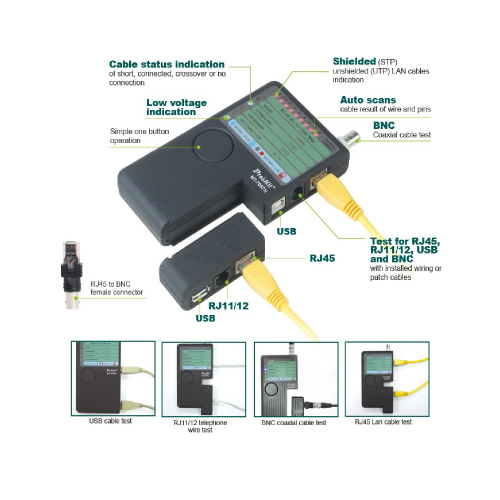 ProsKit MT-7057N 4-in-1 Network Cable Tester - 2