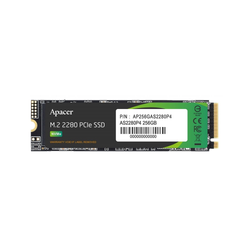 Apacer 256GB AS2280P4 NVMe PCIe Gen3 M.2 2280 Internal SSD /AP256GAS2280P4-1/