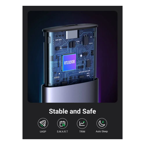 UGREEN 10Gbps M.2 NVMe SATA Enclosure (90264) - 3