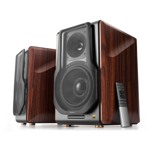 Edifier S3000Pro Powered Wireless Bookshelf Speakers System, Brown