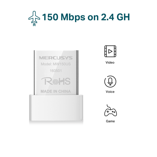 Mercusys MW150US N150 Wireless Nano USB Adapter - 2