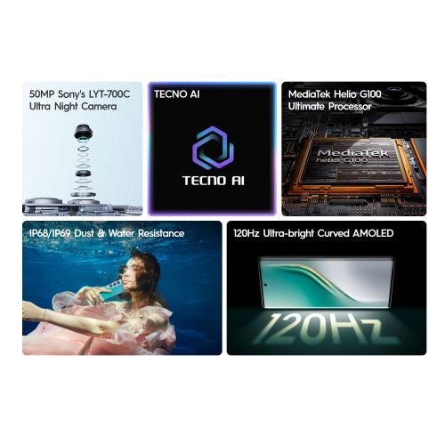 Tecno Camon 40 Pro 8+256GB, Glacier White - 4