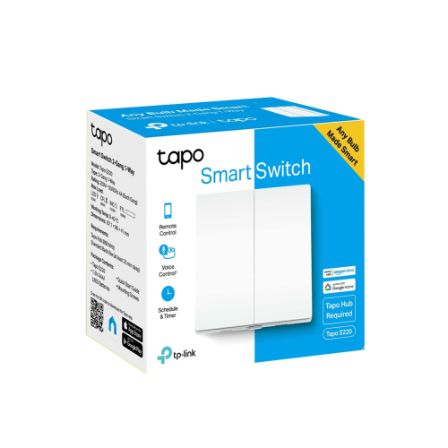 Tapo S220 Smart Light Switch, 2-Gang 1-Way - 4