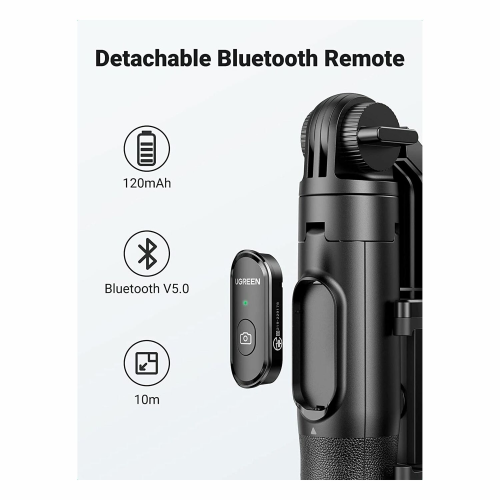 UGREEN Selfie Stick Tripod with Bluetooth Remote (15062) - 5