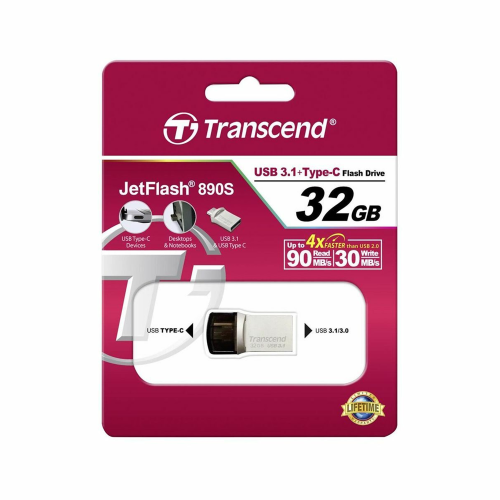 Transcend 32GB JetFlash 890 USB Type-C Flash Drive /TS32GJF890S/ - 4