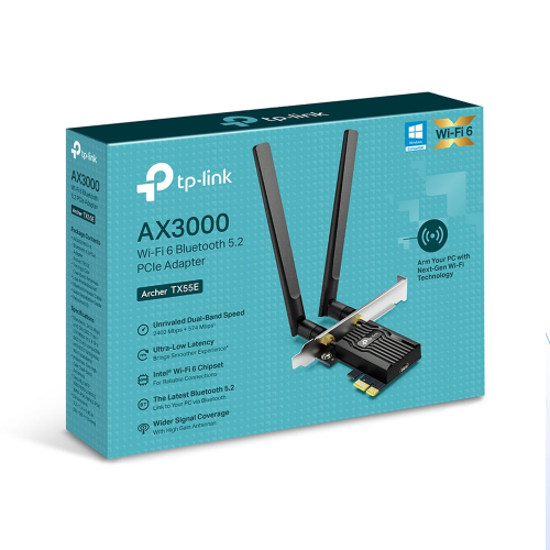 TP-Link Archer TX55E AX3000 Wi-Fi 6 Bluetooth 5.2 PCIe Adapter - 5