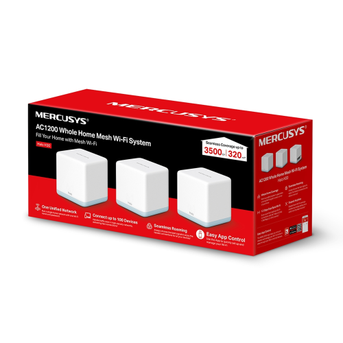 Mercusys Halo H30 (3-pack) AC1200 Whole Home Mesh Wi-Fi System - 6