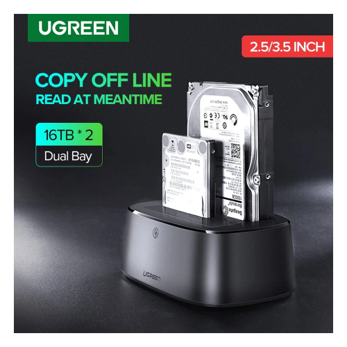 UGREEN USB 3.0 to SATA Dual Bay External Hard Drive Docking Station (50857) - 2