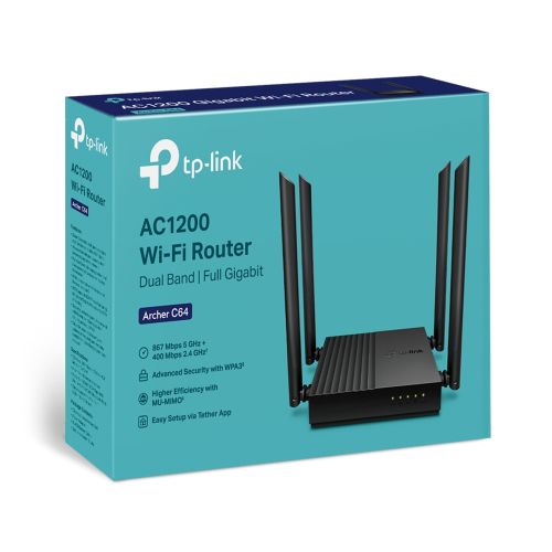TP-Link Archer C64 AC1200 Wireless MU-MIMO WiFi Router - 5