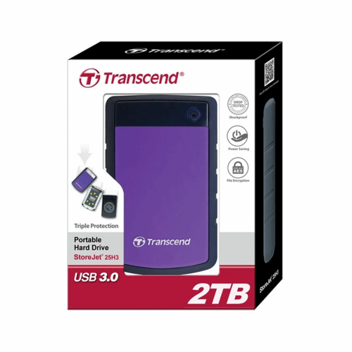 Transcend 2TB USB 3.1 StoreJet 25H3 2.5-inch Portable Hard Drive Purple /TS2TSJ25H3P/ - 4