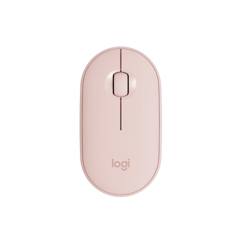 Logitech M350 Pebble Silent Wireless Mouse with Bluetooth, Rose