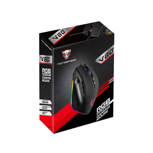 Motospeed V80 Wired RGB Backlight Gaming Mouse Black - 3