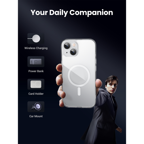 UGREEN Clear Magnetic Protective Case for iPhone 15 (25396) - 6