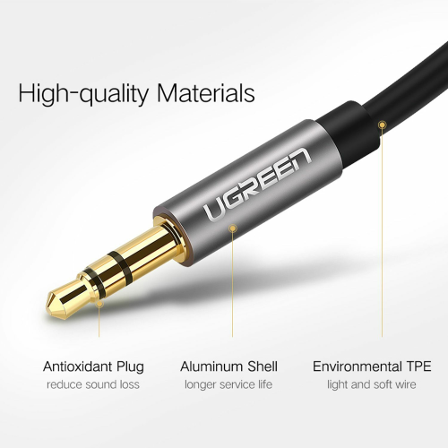 UGREEN 3.5mm to 6.35mm TRS Stereo Audio Cable 0.5m (10624) - 2