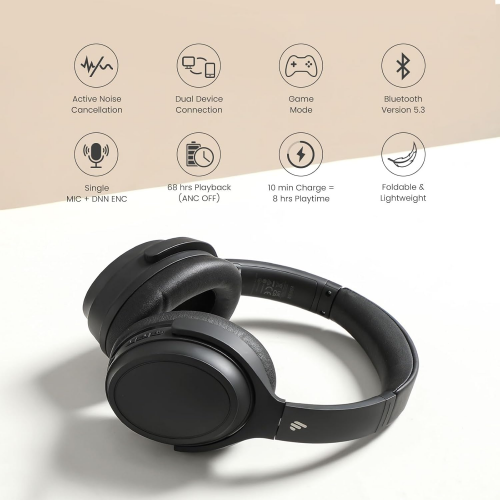Edifier WH700NB Pro Active Noise Cancelling Bluetooth Headphones, Ivory - 6